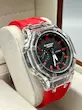 (m 1070)ساعت مچی مردانه G-SHOCK طرح کربن شفاف مدل اسپرت - زرد با جعبه کادویی و باتری رایگان