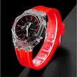(m 1070)ساعت مچی مردانه G-SHOCK طرح کربن شفاف مدل اسپرت - زرد با جعبه کادویی و باتری رایگان