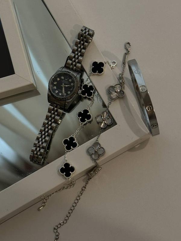 ست کلاسیک مشکی نقره ای 🖤