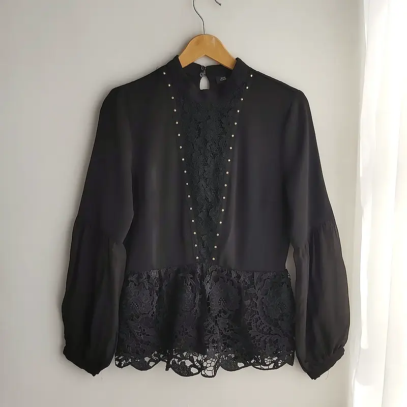 بلوز مشکی گیپور River island 