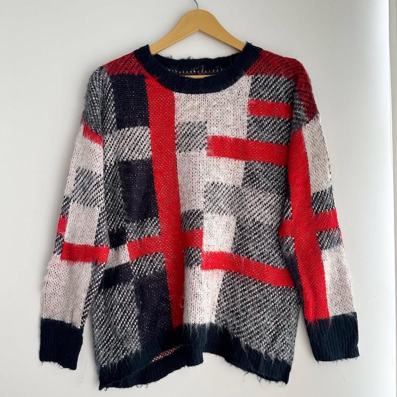 بافت چهارخونه قرمز و سرمه ای primark