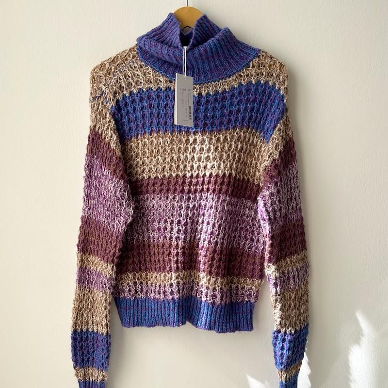 بافت راه راه آبی و بنفش vila