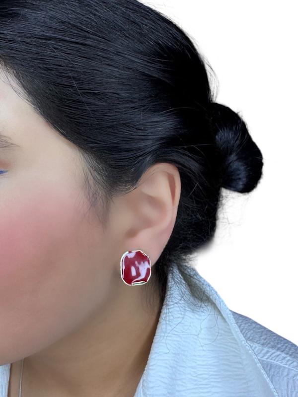 گوشواره مربع چری