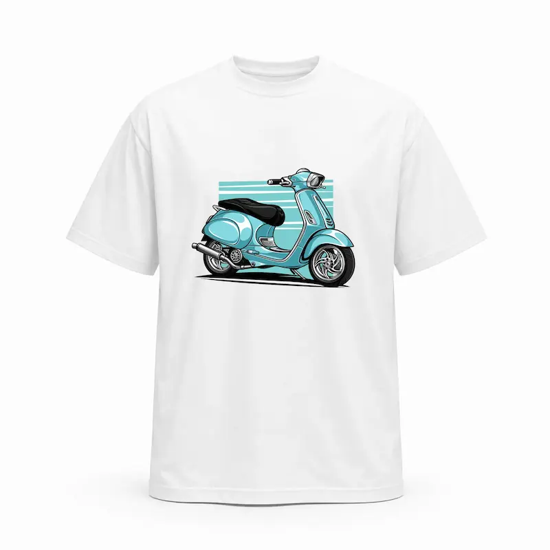 تیشرت طرح موتور ( vespa )