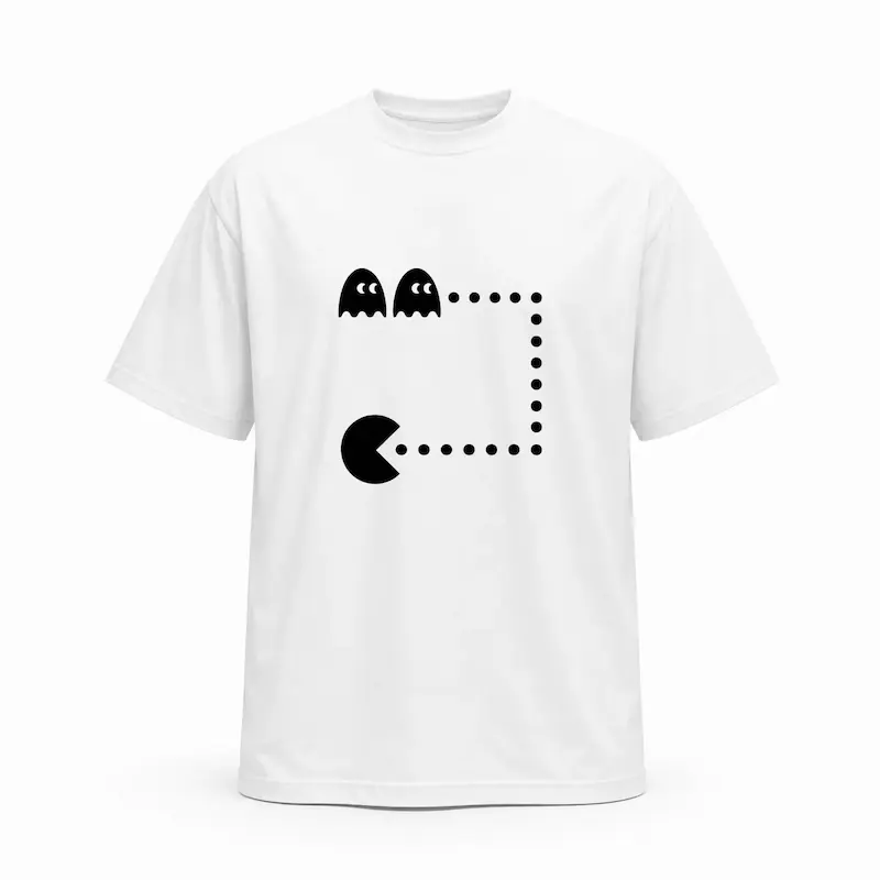 تیشرت طرح گیمینگ ( pac-man )