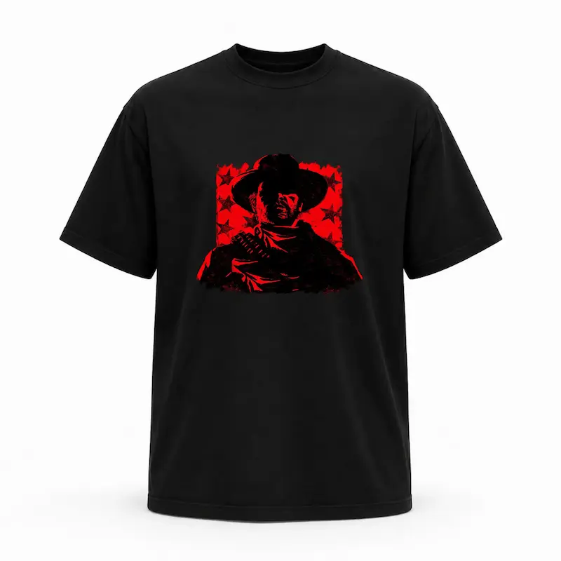 تیشرت طرح گیمینگ ( rdr 2) red dead 2  مدل 2