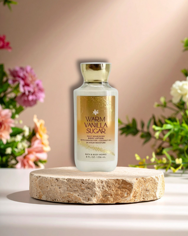لوسیون بدن بث اند بادی ورکز مدل warm vanilla sugar حجم 236 میلی لیتر