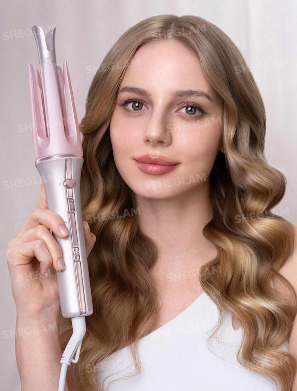 دستگاه کرلی صورتی شیگلم سایز ۱۹ Cupid's Charm One-Touch Instant Curler-19mm