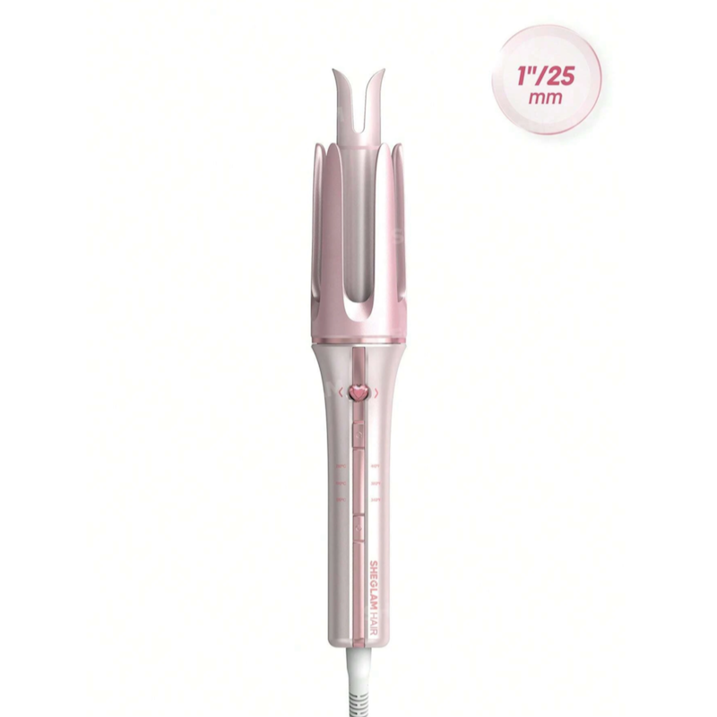 دستگاه کرلی صورتی شیگلم سایز Cupid's Charm One-Touch Instant Curler-25mm ۲۵