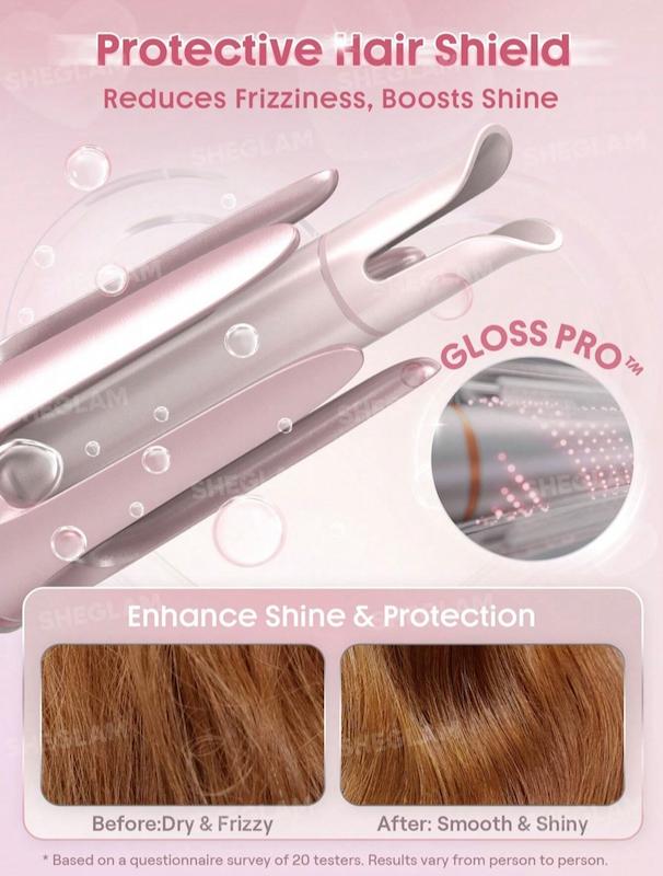 دستگاه کرلی صورتی شیگلم سایز ۳۲ Cupid's Charm One-Touch Instant Curler-32mm