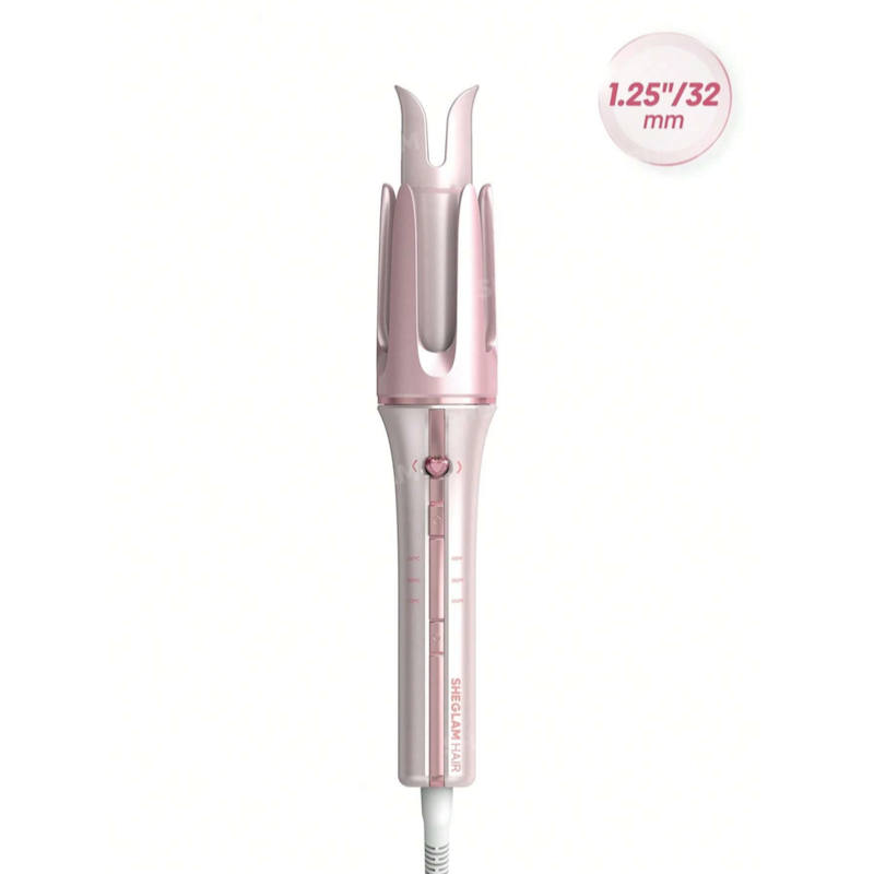 دستگاه کرلی صورتی شیگلم سایز ۳۲ Cupid's Charm One-Touch Instant Curler-32mm