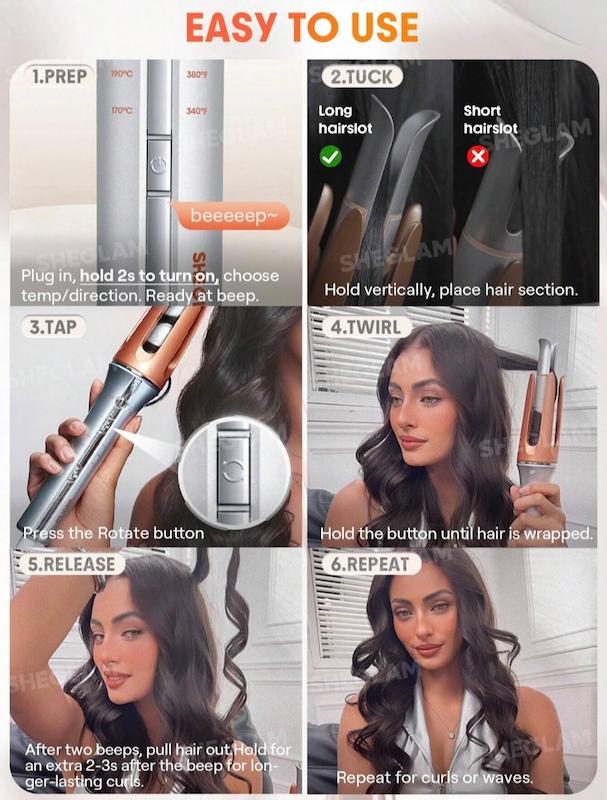 دستگاه کرلی مو شیگلم سایز 32mm It-Curl One-Touch Instant Curler - 32mm