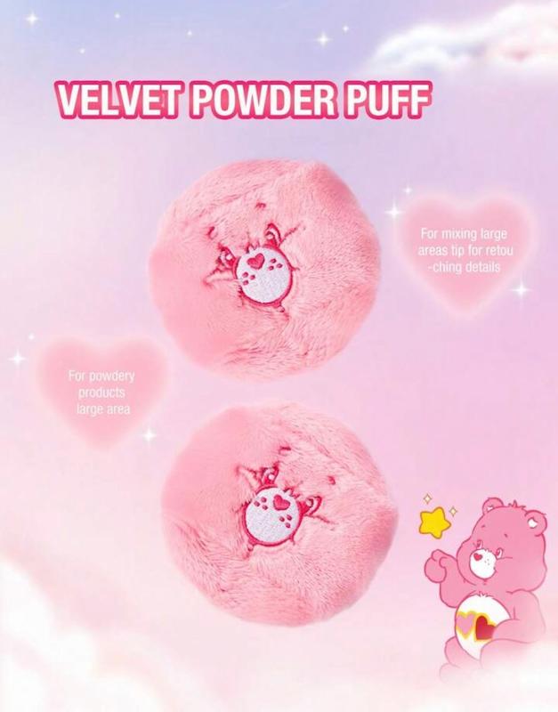 پاف اسپانج صورتی میکاپ خرس مهربون شین (شی ان) SHEIN X Care Bears 1Pc Pink Makeup Puff