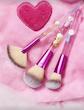 ست براش سه عددی صورت با کیف طلقی خرس مهربون شین(شی ان) SHEIN X Care Bears Face Brush Set 3 Pc