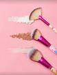 ست براش سه عددی صورت با کیف طلقی خرس مهربون شین(شی ان) SHEIN X Care Bears Face Brush Set 3 Pc