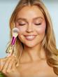 ست براش سه عددی صورت با کیف طلقی خرس مهربون شین(شی ان) SHEIN X Care Bears Face Brush Set 3 Pc
