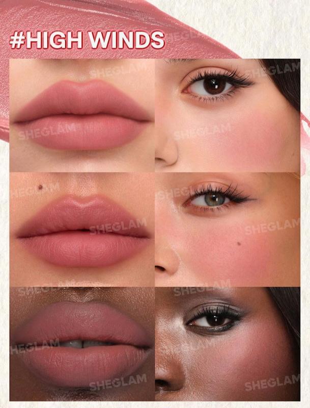 رژگونه رژلب کرمی شیگلم مدل Air Plush رنگ High Winds Air Plush Lip & Cheek Cream-High Winds
