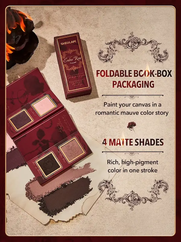پالت سایه چهار رنگ کالکشن امبر رز شیگلم Sheglam Ember Rose Eyeshadow Pallete