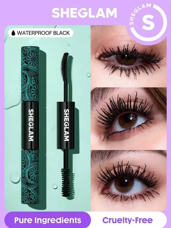 ریمل مشکی دوسر ضدآب شیگلم مدل All-In-One رنگ مشکی | SHEGLAM Volume & Length Mascara