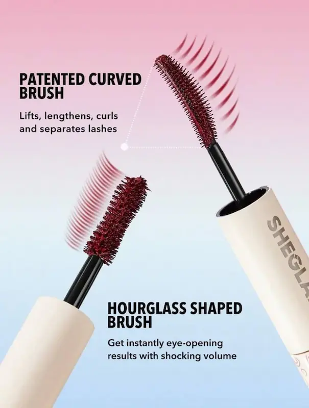 ریمل دو سر شیگلم رنگ زرشکی بورگاندی SHEGLAM ALL-IN-ONE VOLUME & LENGTH MASCARA – WATERPROOF BRUGUNDY