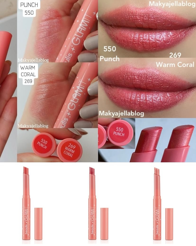 بالم لب پیچی شاین بیولیس مدل Glam It رنگ 269 Warm Coral