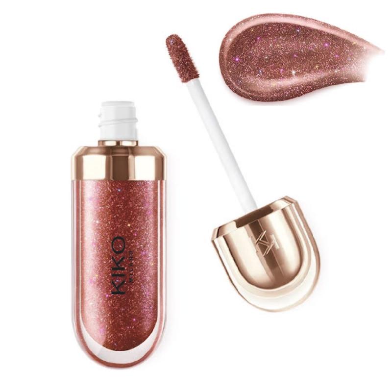 لیپ‌ گلاس آبرسان کیکو Kiko Milano مدل 3d hydra lipgloss رنگ 44 Disruptive Brown