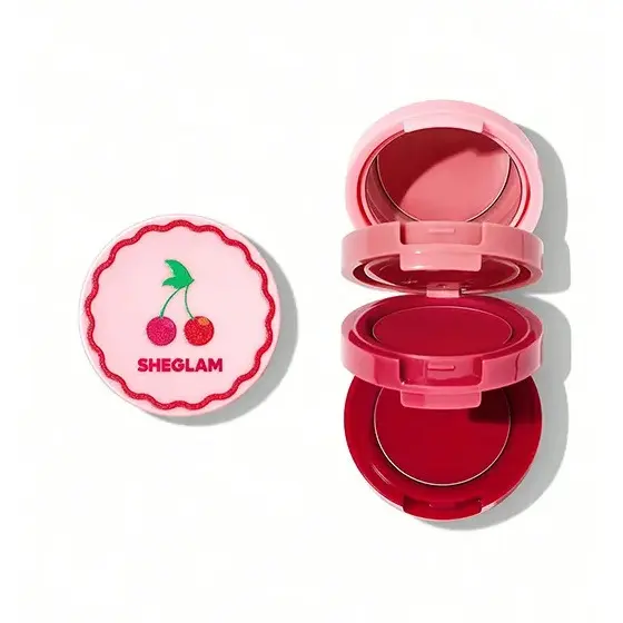رژلب و رژگونه کرمی سه طبقه شیگلم رنگ Very Cherry
