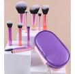 ست براش ۱۰ عددی با کیف چرمی اورجینال شین (شی ان) رنگ صورتی بنفش  SHEIN Makeup Brush Set 