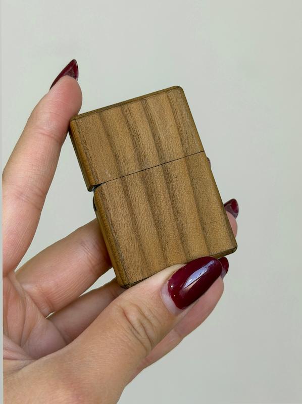 فندک طرح زیپو با روکش چوب 