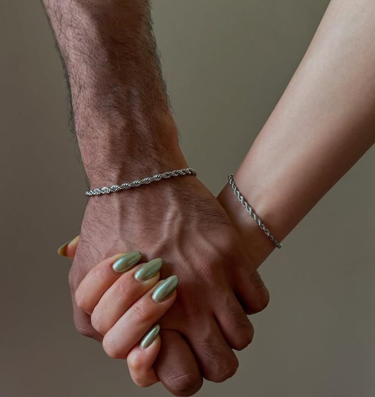 دستبند ست دوستی طنابی استیل (2عددی)