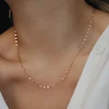 گردنبند پولکی طلا طور استیل