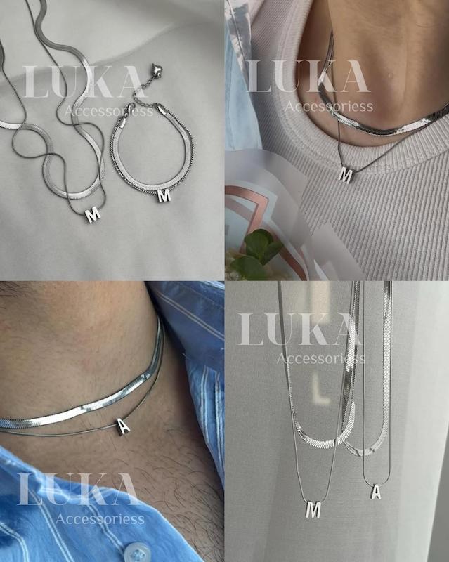 کردنبند ست دو لاین ماری پهن و باریک با حروف