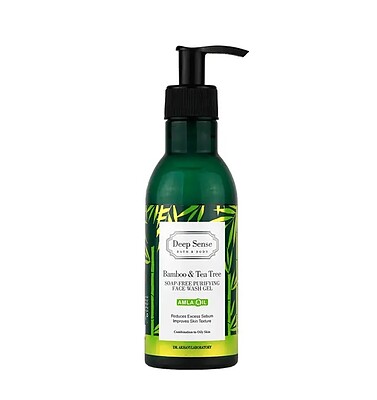 ژل شستشوی صورت بامبو و درخت چای دیپ سنس 250 میلی لیتر Bamboo And Tea Tree Face Wash Gel Deep Sens