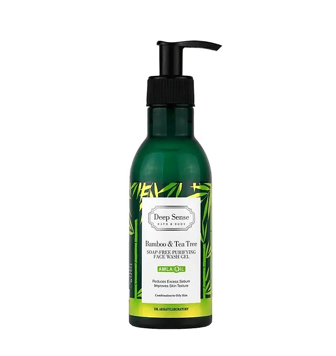 ژل شستشوی صورت بامبو و درخت چای دیپ سنس 250 میلی لیتر Bamboo And Tea Tree Face Wash Gel Deep Sens