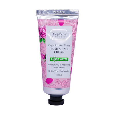 کرم مرطوب کننده دست و صورت گلاب دیپ سنس 60 میلی لیتر Rose Water Mpisturizing Cream