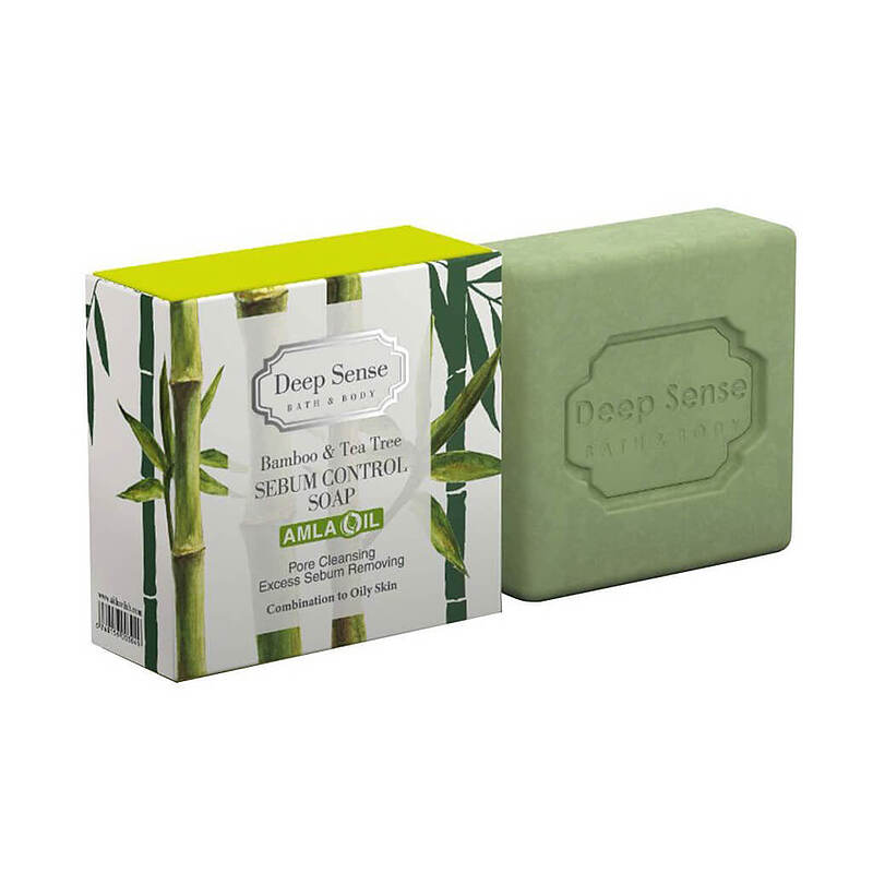 صابون کنترل کننده چربی بامبو و درخت چای دیپ سنس 75 گرم Bamboo And Tea Tree Soap