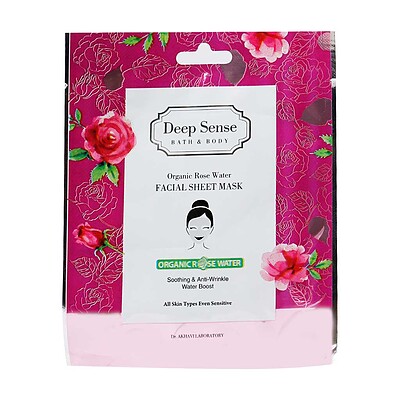 ماسک صورت نقابی گلاب دیپ سنس Organic Rose Water Fruits Facial Sheet Mask