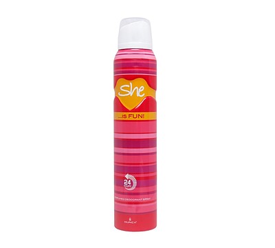 اسپری زنانه شی مدل ایز فان ۲۰۰ میلی لیتر She Is Fun Spray ۲۰۰ ml