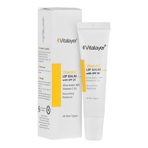 بالم لب ویتامین سی  ویتالیر Vitamin C Lip Balm SPF25 Vitalayer