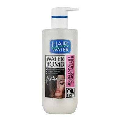 کرم آبرسان مو زینک و بیوتین واتر بمب کامان 400 میلی لیتر Water Bomb Biotin And Zinc Hydrating Hair Cream