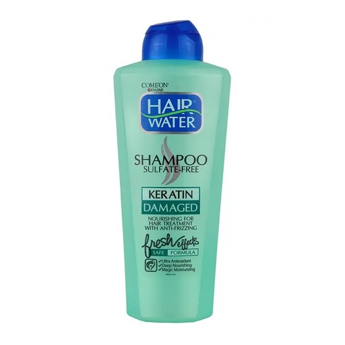 شامپو کراتینه هیر واتر فاقد سولفات کامان 400 میلی لیتر Hair Water Keratin Sulfate Free Shampoo