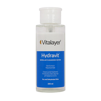 محلول پاک کننده آرایش هیدراویت ویتالیر Hydravit Micellar Cleansing Water Vitalayer