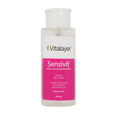 محلول پاک کننده آرایش سنسی ویت ویتالیر Sensivit Micellar Cleansing Water Vitalayer