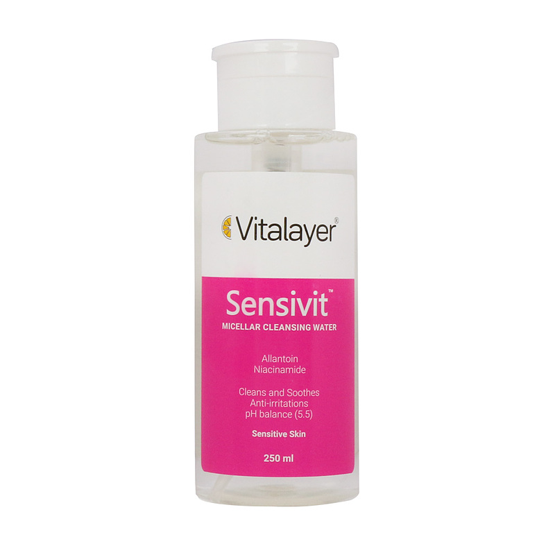 محلول پاک کننده آرایش سنسی ویت ویتالیر Sensivit Micellar Cleansing Water Vitalayer