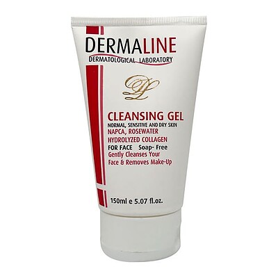 شوینده پوست‌های خشک و حساس درمالاین  cleansing gel normal, sensitive & dry skin DERMALINE