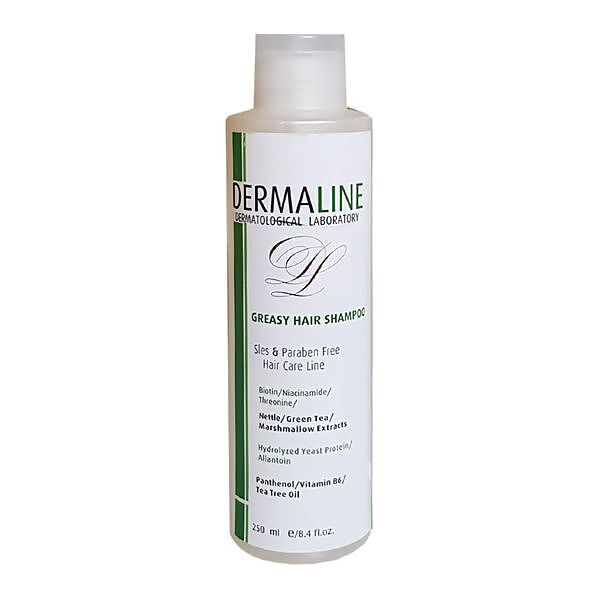 شامپو مناسب موهای چرب درمالاین  greasy hair shampoo DERMALINE  درمالاین