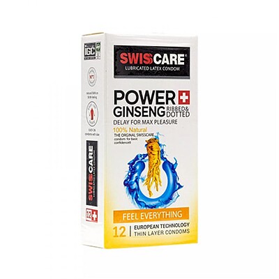 کاندوم سوئیس کر پاور جنسینگ Power Ginseng بسته ۱۲ عددی