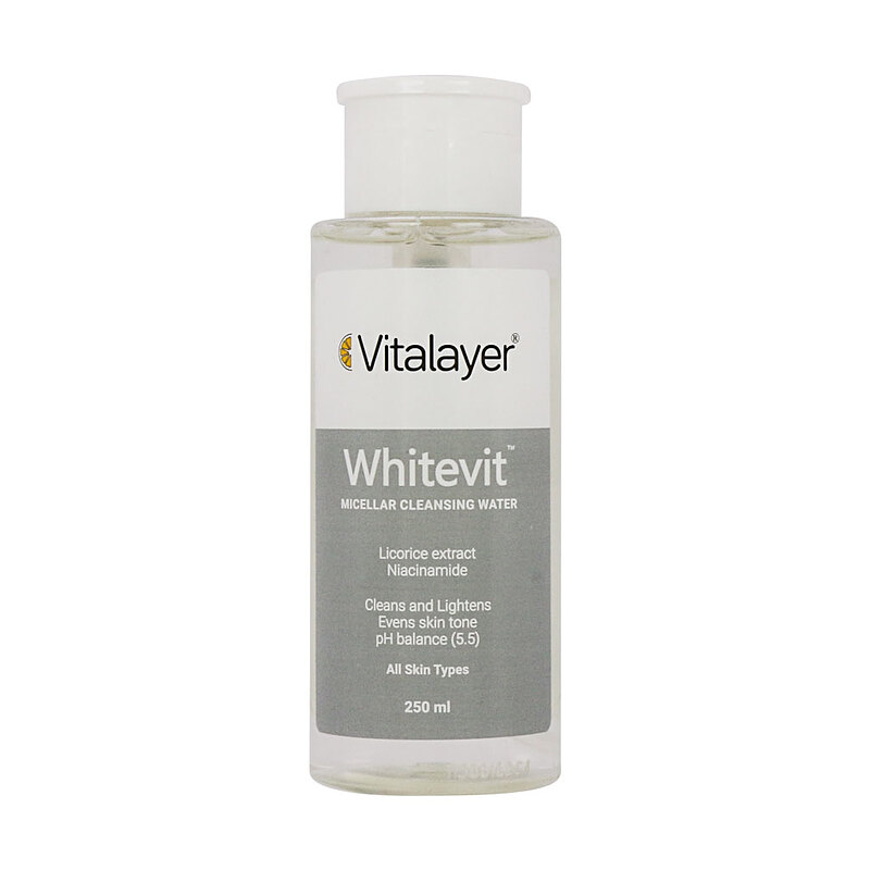 محلول پاک کننده آرایش وایت ویت ویتالیر Whitevit Micellar Cleansing Water Vitalayer