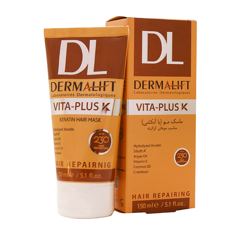 ماسک مو کراتینه ویتا پلاس کی درمالیفت ۱۵۰ میلی لیتر Dermalift Vita Plus K Keratin Hair Mask 150 ml