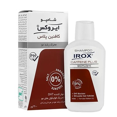 شامپو محرک رشد مو کافئین پلاس ایروکس 200 گرم Caffeine Plus Stimulant Shampoo